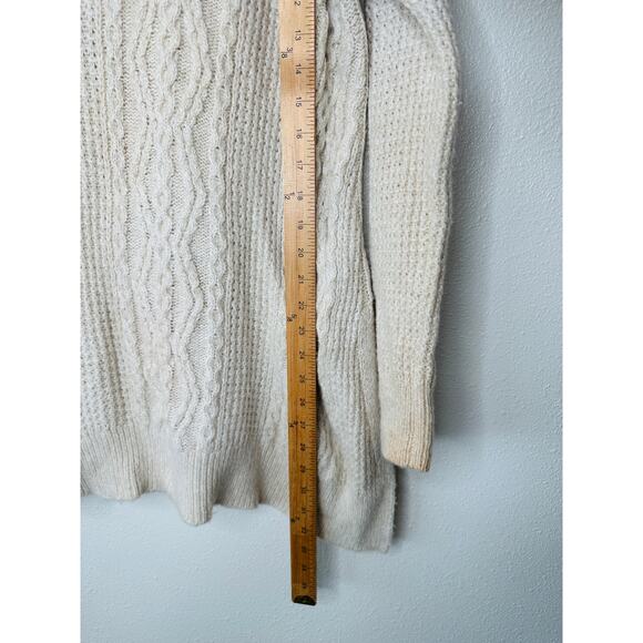 Vince Cream Chunky Knit Long Sleeve Mock Neck Sweater L - Picture 9 of 14